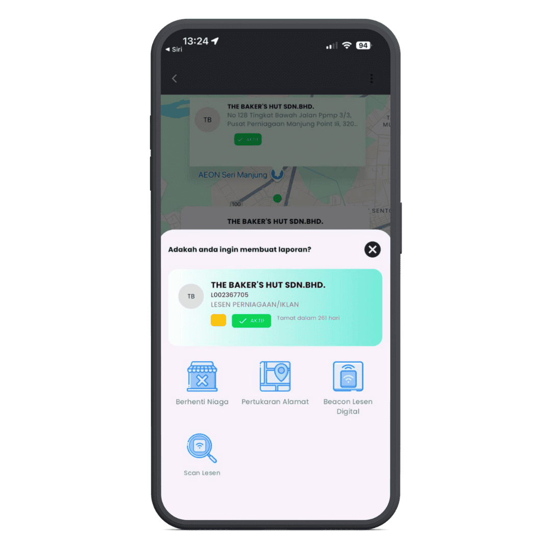 Tracking and managing digital business licenses on the myPATIL Portal app. Easy interface for license verification, address updates, and digital permits for seamless business operations.